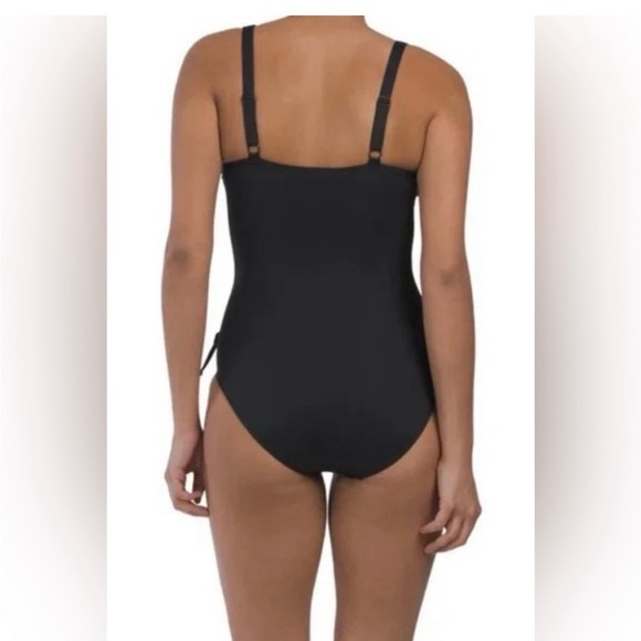Nip Tuck Swim Black one piece Amanda v-neck Swimsuit - Picture 2 of 6